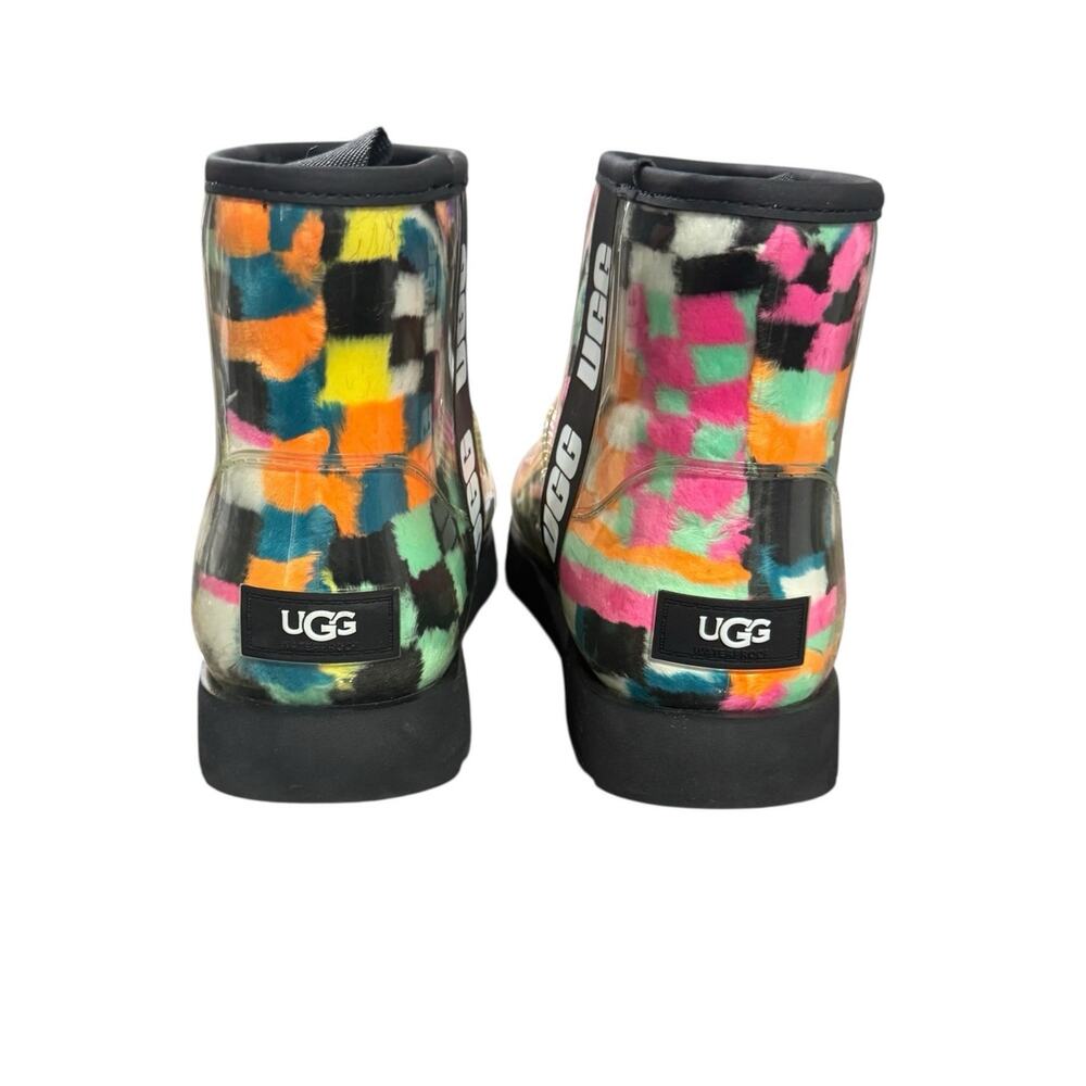 New! UGG Women's Classic Clear Mini Multi-Color Checkerboard Boots - Size 7 - Picture 9 of 16